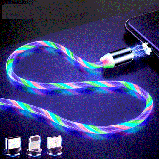 LED Glow Flowing Data USB Charger