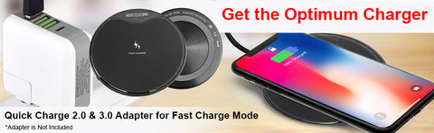 5 Core Wireless Charging Pad 15W Qi-Certified Fast Phone Charging Mat Cargador Inalámbrico Para