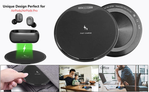 5 Core Wireless Charging Pad 15W Qi-Certified Fast Phone Charging Mat Cargador Inalámbrico Para